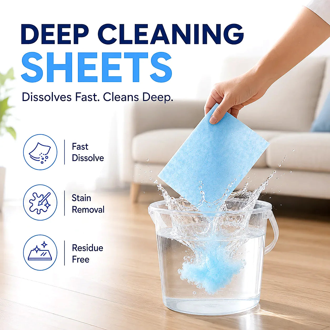 ✨ Multi-Floor Cleaning Sheets (Clean / Polish / Brighten / Scent)